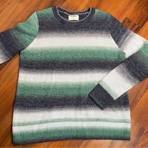 Old Navy Women's Blue Ombre Striped Long Sleeve Crewneck | Size: XL